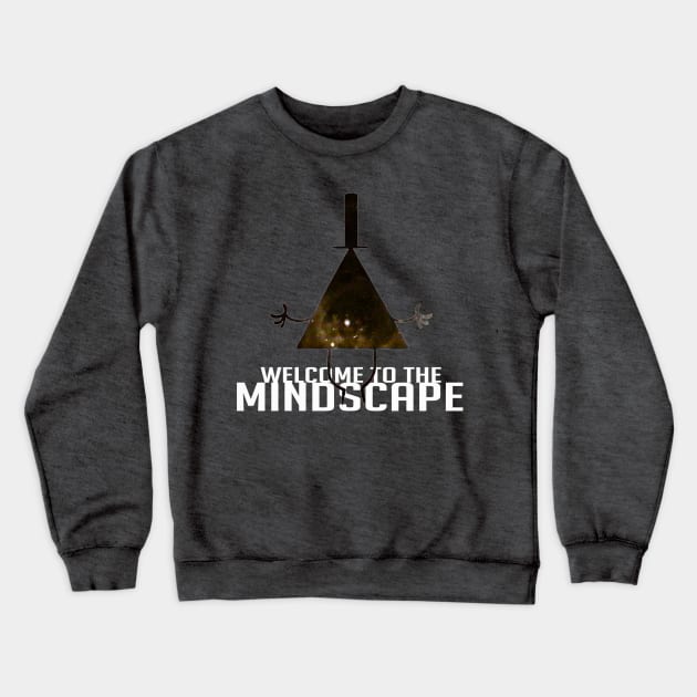 Welcome to The Mindscape -Golden Crewneck Sweatshirt by Schrebelka